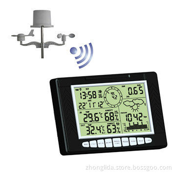 Anemometers, 433MHz Wireless Weather Forecast with 24-hour Time Display